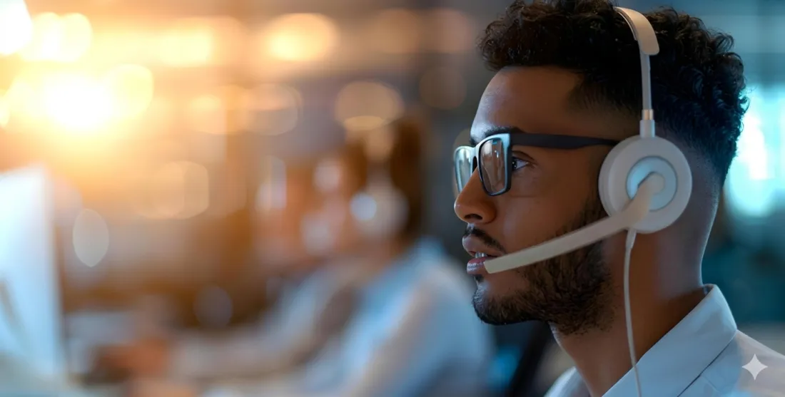 IT support professionals helping a client